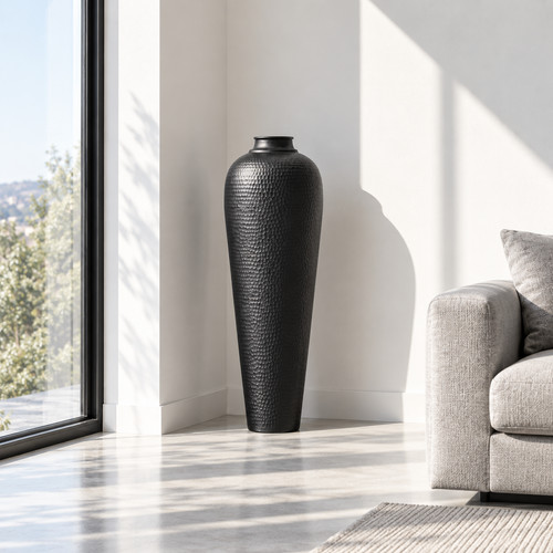 Matt black hammered steel - matt,