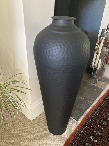 Tall black cast hammered - black,