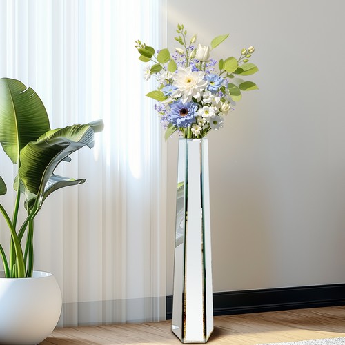 Tall mirrored floor - tall, vase