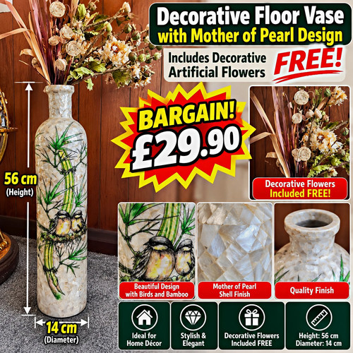 Large decorative floor vase - large,