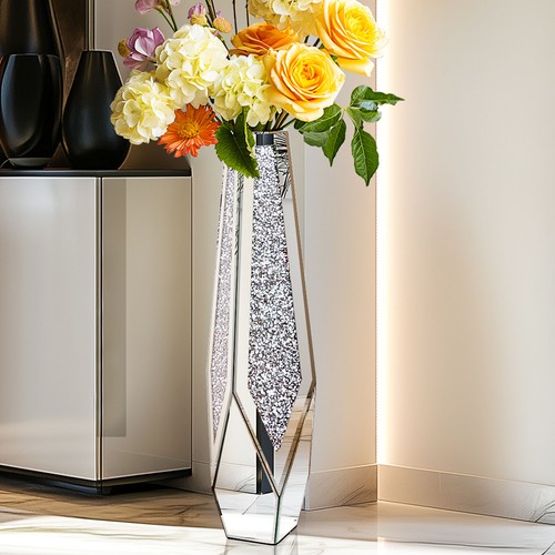 Elegant glass floor vase tall - elegant,