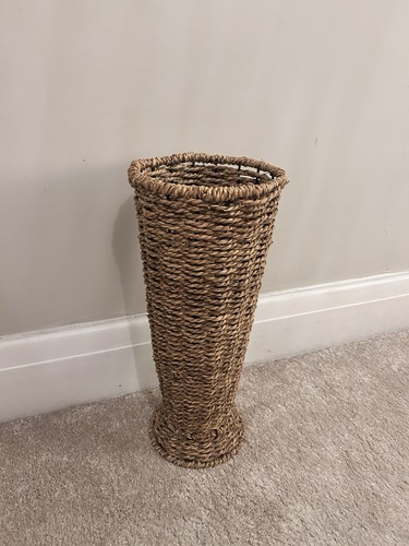 Tall woven floor vase seagrass - vase,