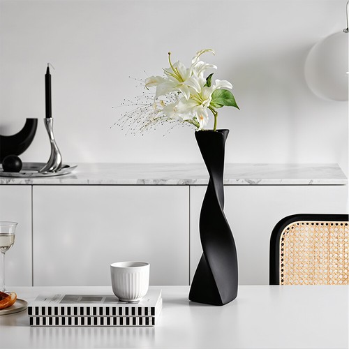 Tall ceramic vase spiral - tall, style