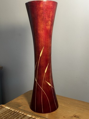 Vintage tall carved - vintage, leaf