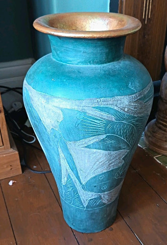 Large ceramic floor vase - ceramic,