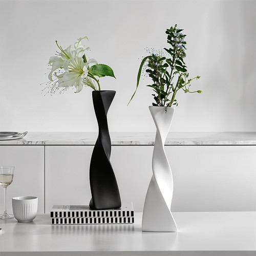 Ceramic vase spiral - ceramic,